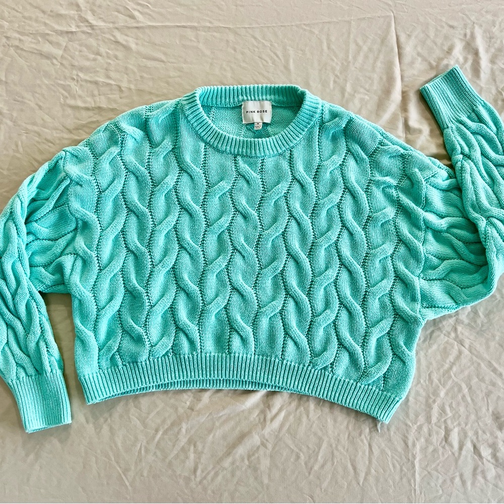 Aqua blue sweater